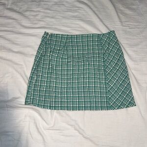 Plaid Green Urban Outfitters Mini Skirt
